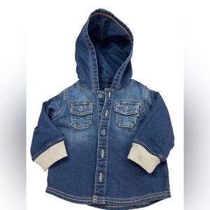 Baby B’gosh Denim Hooded Jean Jacket Cotton Blend 6 Months